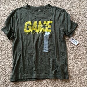 Old Navy Kids Dark Green 'Game' Tee NWT